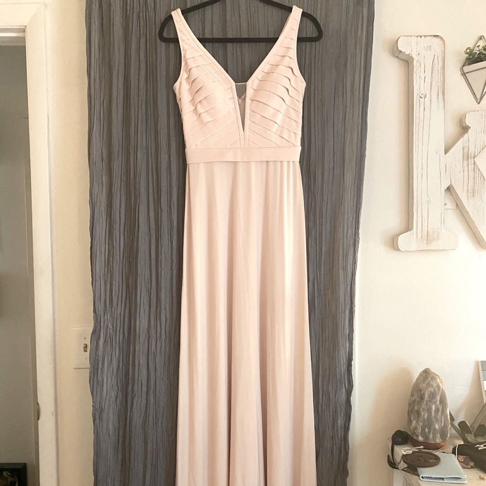 Aidan Mattox Light Pink Evening Gown
